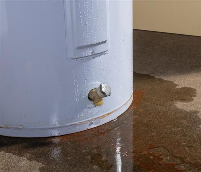 A leaking water heater