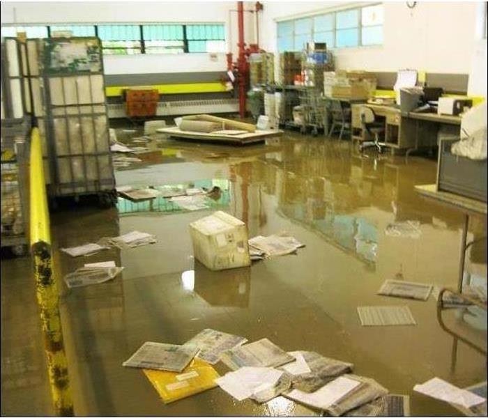 A business is flooded